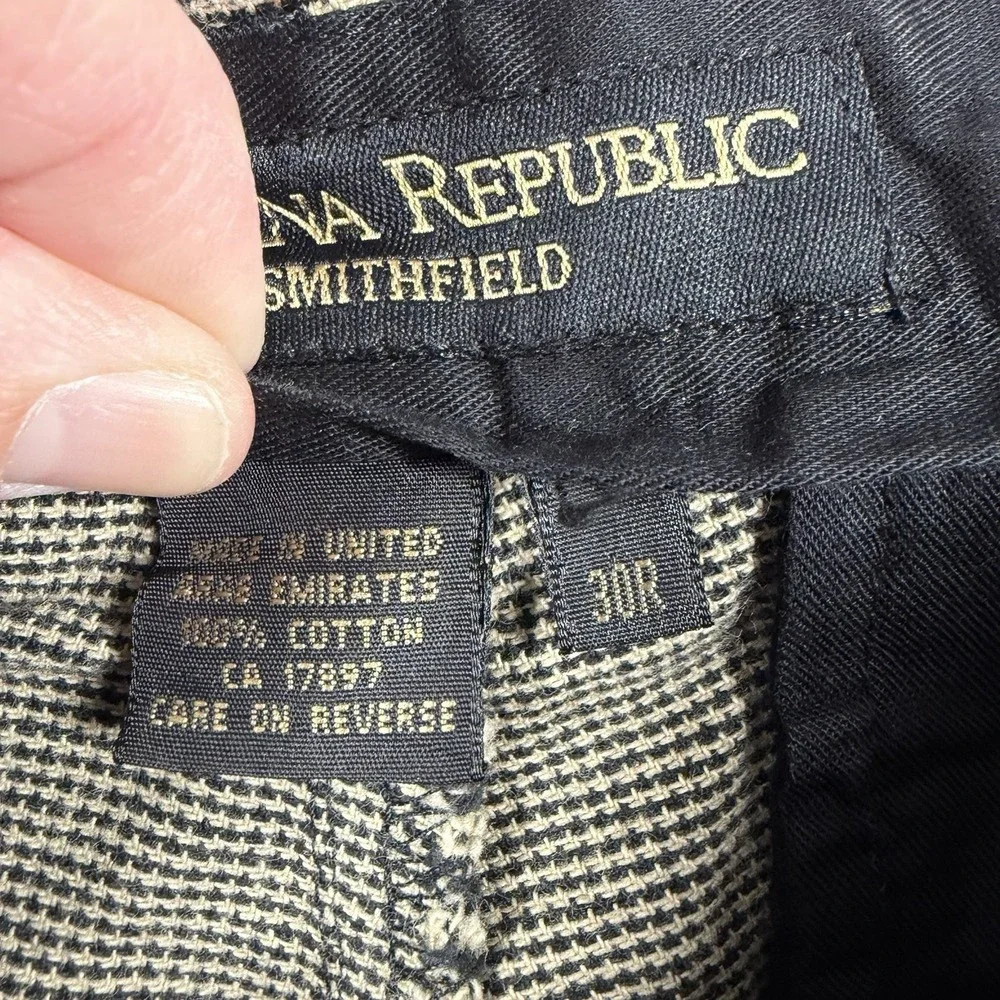 Banana Republic Smithfield Dress Pants Chino Houndstooth Mens 30R